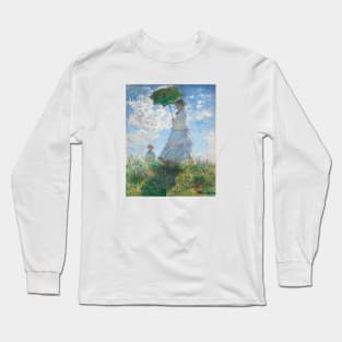 Claude Monet- Woman with a Parasol – Madame Monet and Her Son Long Sleeve T-Shirt